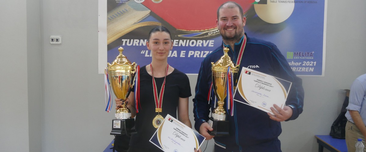 Christopher Doran dhe Iva Dimitrievska fitues të turneut për senior "Lidhja e Prizrenit 2021"