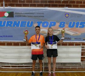 Arti Karabaxhaku dhe Taibe Ruli fitues të turneut TOP 8 për U15