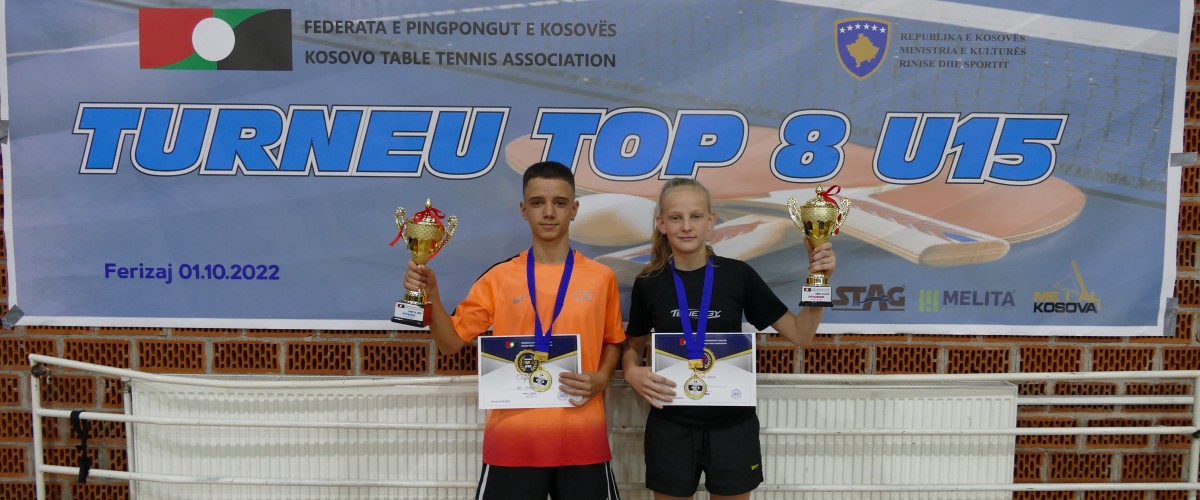 Arti Karabaxhaku dhe Taibe Ruli fitues të turneut TOP 8 për U15