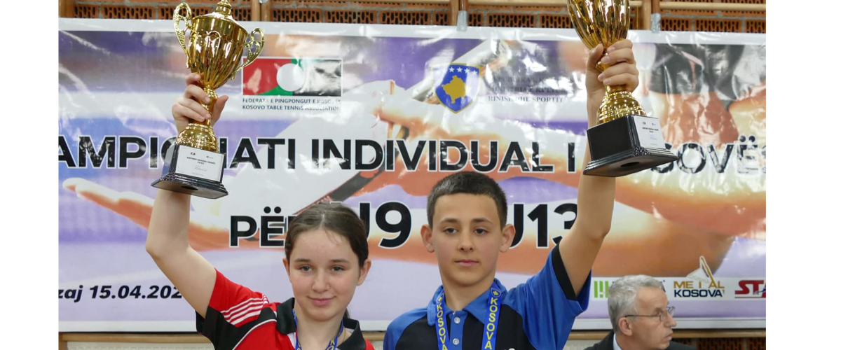 Faris Karabaxhaku e Feroza Smajli dhe Amant Sejdiu e Maxhire Sojeva Kampion të kampiotatit Individual të Kosovës për U9 dhe U13