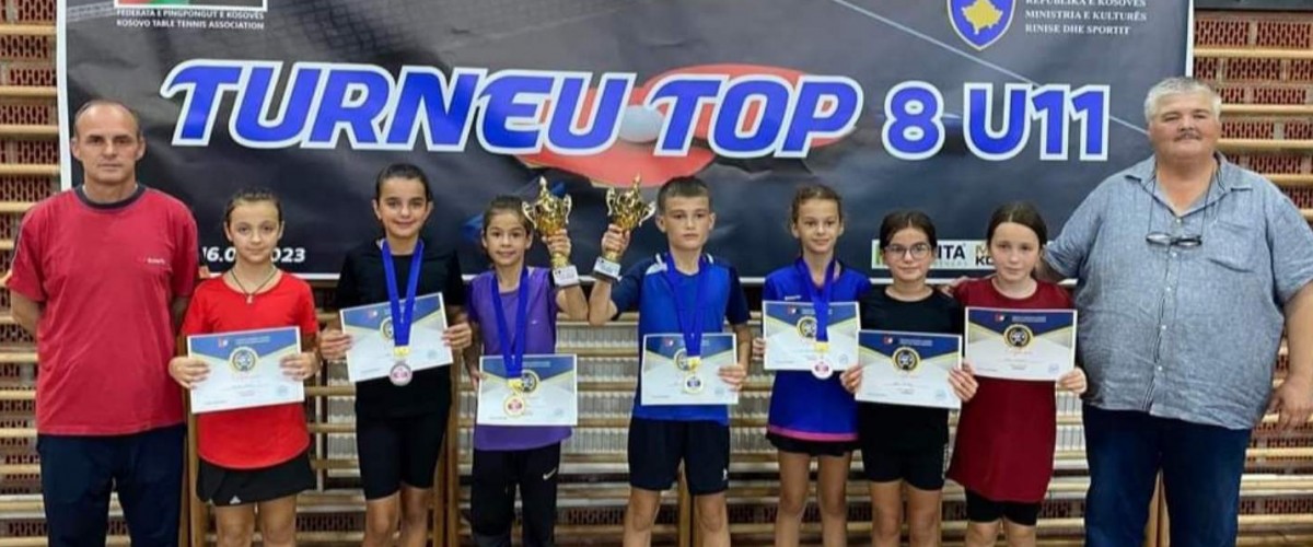 Olti Behluli dhe Sara Hoxha fitues të turneut TOP 8 për U11 