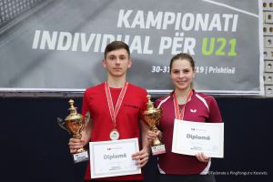 Kreshnik Mahmuti dhe Era Janjeva kampion per U21