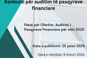 Ftesë për Ofertim: Auditimi i Pasqyrave Financiare për vitin 2023