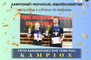 Fatih Karabaxhaku dhe Taibe Ruli kampion të çifteve të përziera në Kampionatin e parë individual Mbarëkombëtarë (Kosovë – Shqipëri)