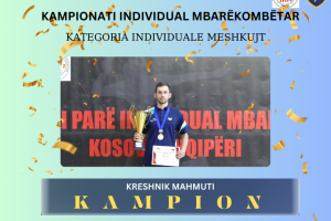 SAMANDA AGOLLI DHE KRESHNIK MAHMUTI KAMPION TË KAMPIONATIT TË PARË INDIVIDUAL MBARËKOMBËTAR KOSOVË SHQIPËRI