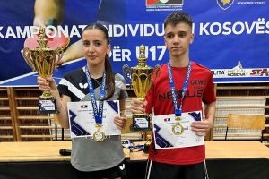 ARTI KARABAXHAKU DHE LENË OSMANI KAMPIONË TË KAMPIONATIT INDIVIDUAL TË KOSOVËS PËR U17