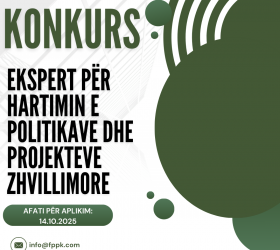 Konkurs pune për pozitën: Ekspert për Hartimin e Politikave dhe Projekteve Zhvillimore